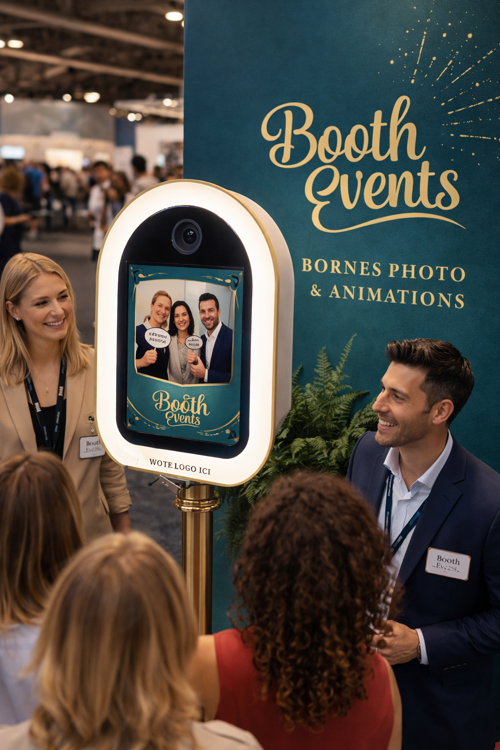 Borne photo personnalisée pour événement professionnel